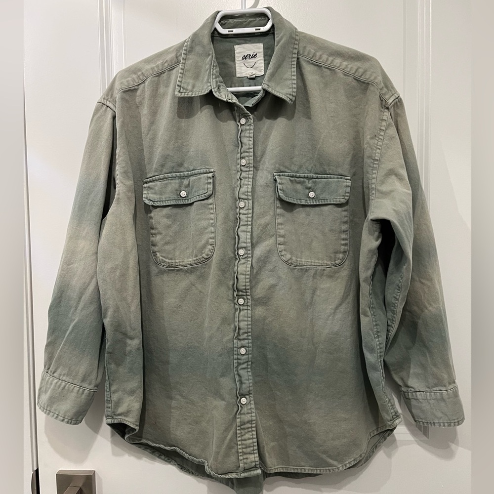 6/$32🛍️ Aerie | 100% Cotton Oversized Button Down Shirt, S